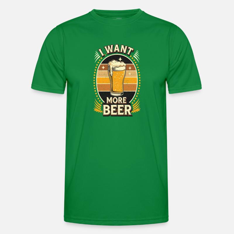 Ich will mehr Bier Männer Funktions-T-Shirt