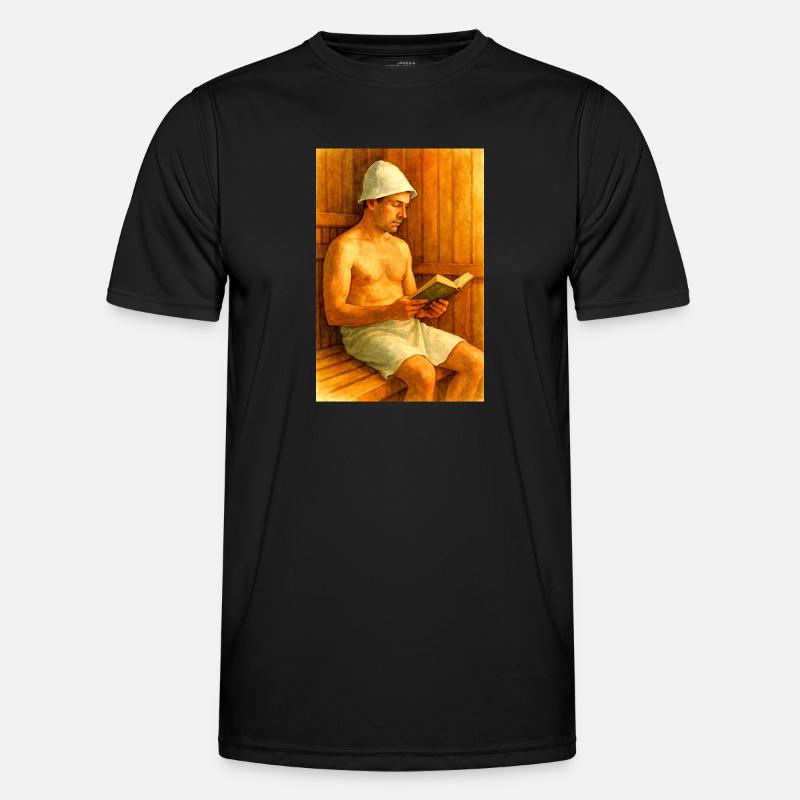 Lecture dans le sauna T-shirt sport Homme