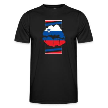 Slowenien - Männer Funktions-T-Shirt - Schwarz - Vorne - AI Model Male 178 dark (178cm)