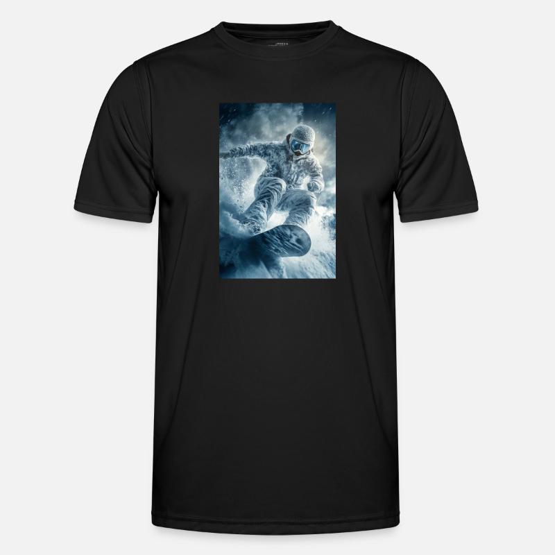 Frozen Thrill Snowboarder Männer Funktions-T-Shirt