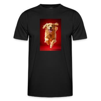 Joie dorée volante - T-shirt sport Homme - noir - Devant - AI Model Male 178 dark (178cm)