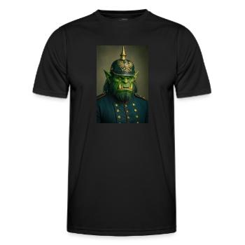 Général orc impérial - T-shirt sport Homme - noir - Devant - AI Model Male 178 dark (178cm)