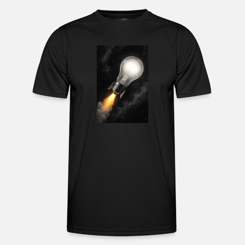 Rocket-Powered Bright Idea - Men's Functional T-Shirt - black