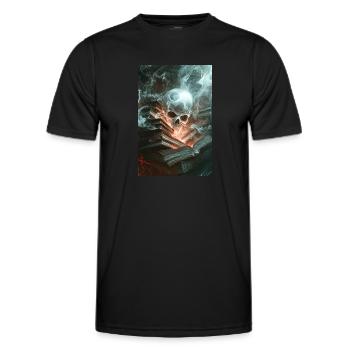Haunted Knowledge Unleashed - Men's Functional T-Shirt - black - Front - AI Model Male 178 dark (178cm)