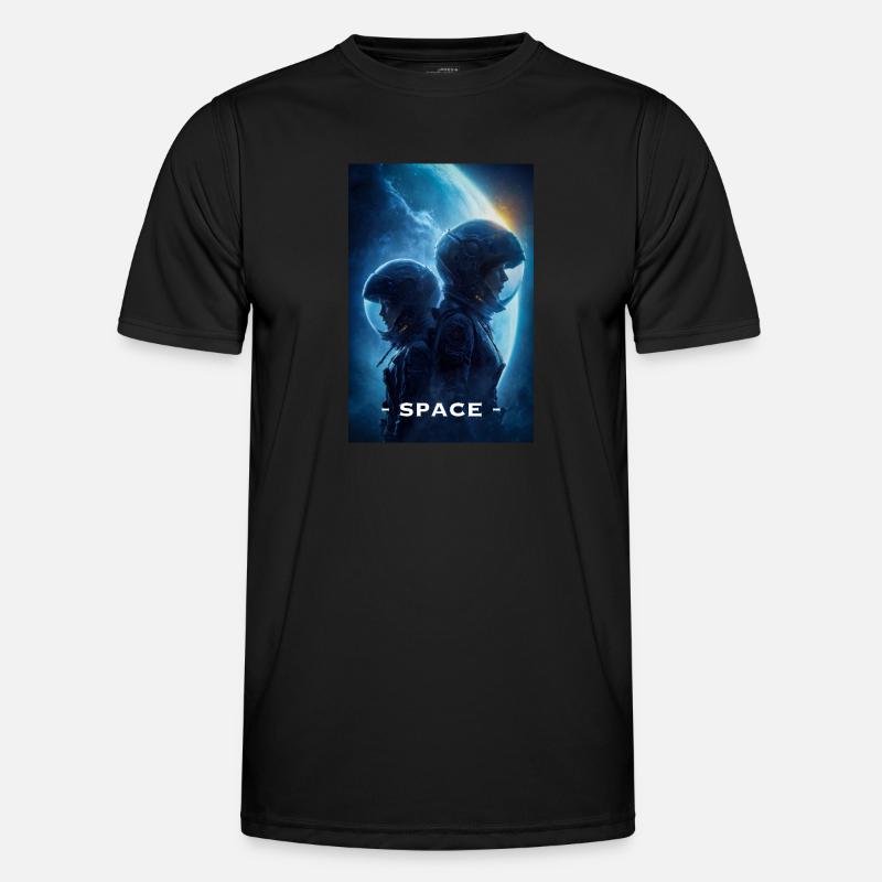 Astronauts in Deep Space - Men's Functional T-Shirt - black