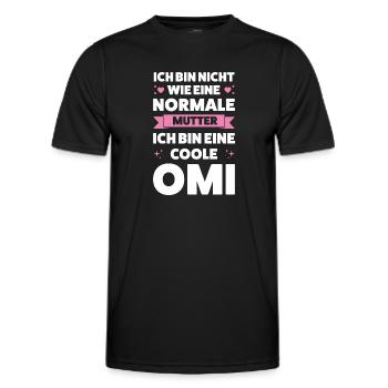 Oma Großmutter Großmütter Geschenk - Männer Funktions-T-Shirt - Schwarz - Vorne - AI Model Male 178 dark (178cm)