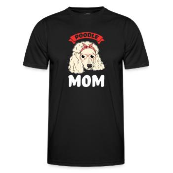 Pudel Pudel Mama Pudel Geschenk - Männer Funktions-T-Shirt - Schwarz - Vorne - AI Model Male 178 dark (178cm)
