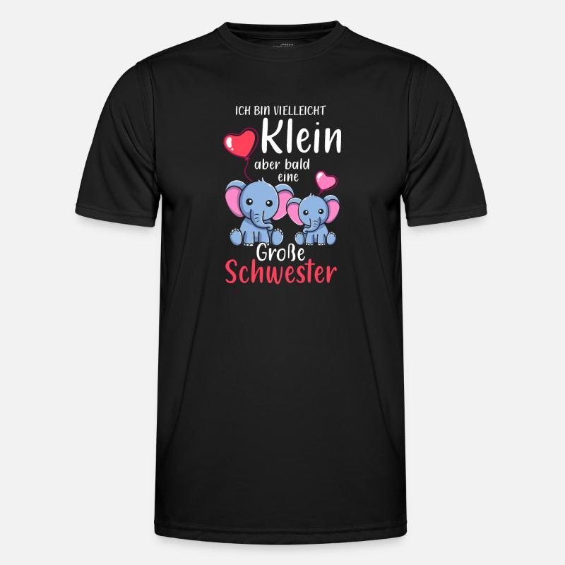 Ich Bin Klein Aber Bald Eine Große Schwester - Männer Funktions-T-Shirt - Schwarz