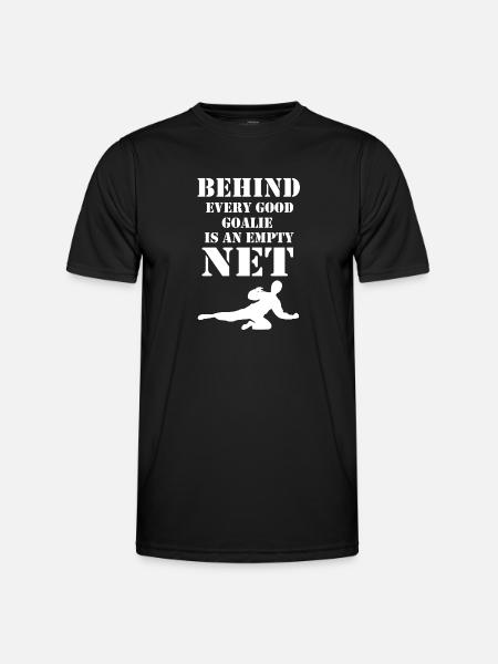 Floorball Goalkeeper - Männer Funktions-T-Shirt - Schwarz