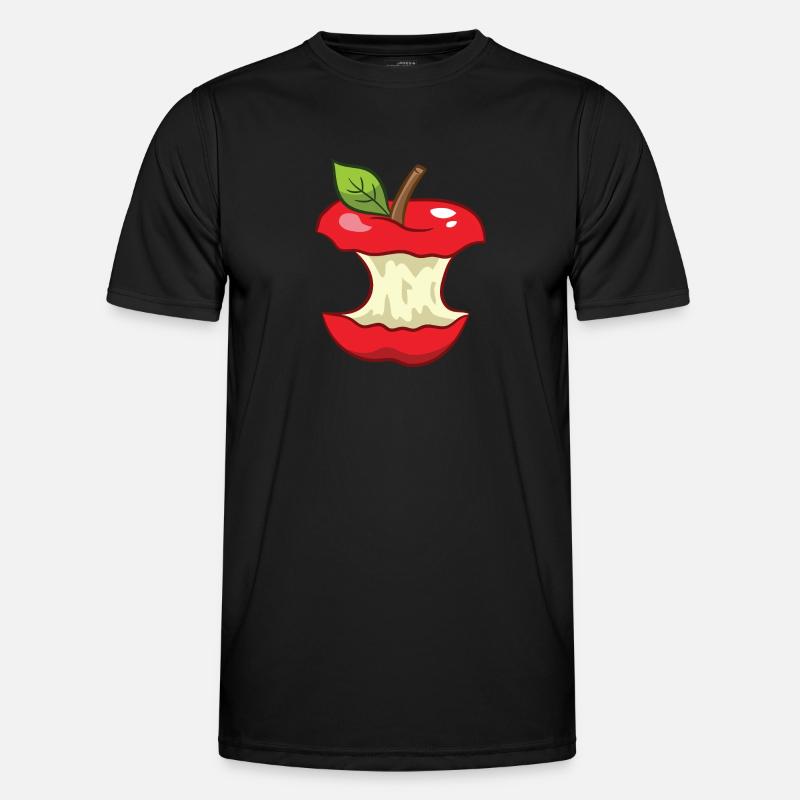 Red apple - bitten off all around, bite trail Men's Functional T-Shirt