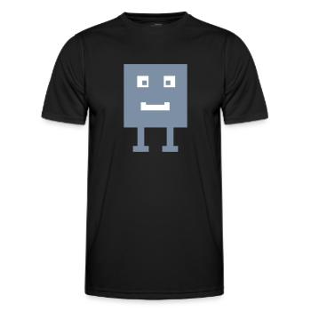 pixel - Men's Functional T-Shirt - black - Front - AI Model Male 178 dark (178cm)