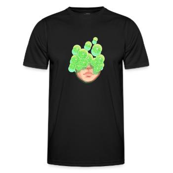 Funny Lime Face - Men's Functional T-Shirt - black - Front - AI Model Male 178 dark (178cm)