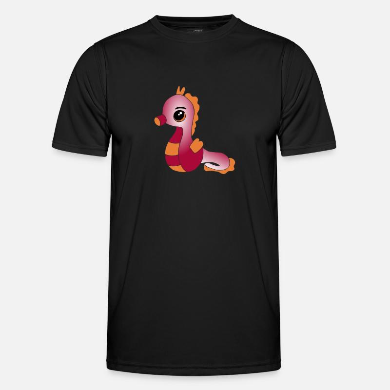 Knuffiges Seepferdchen Männer Funktions-T-Shirt