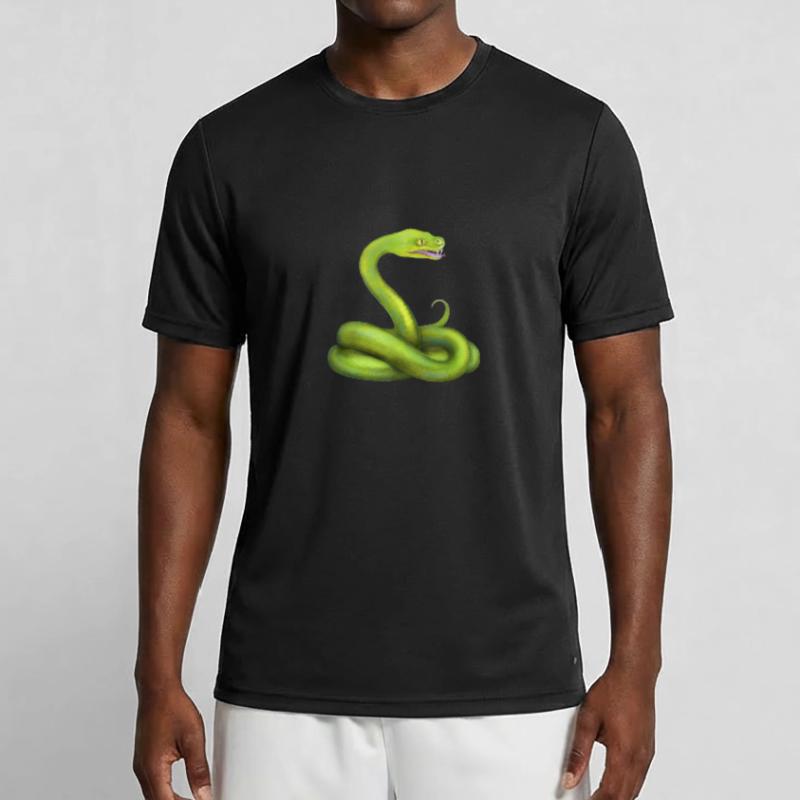 Der Grüne Python Schlange Dschungel Tier Männer Funktions-T-Shirt