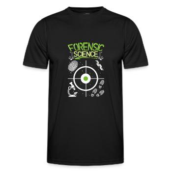 Crime scene Forensic Science gift for forensic - Men's Functional T-Shirt - black - Front - AI Model Male 178 dark (178cm)