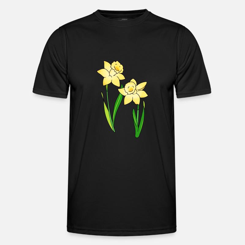 daffodils - Men's Functional T-Shirt - black