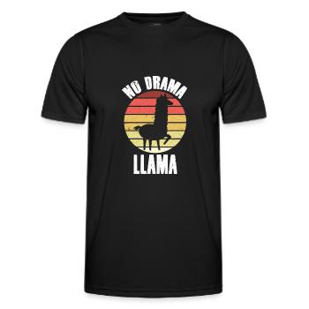 Lama Llama Alpagas - T-shirt sport Homme - noir - Devant - AI Model Male 178 dark (178cm)