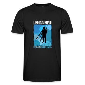 Chimney Sweep Chimney Sweep - Men's Functional T-Shirt - black - Front - AI Model Male 178 dark (178cm)