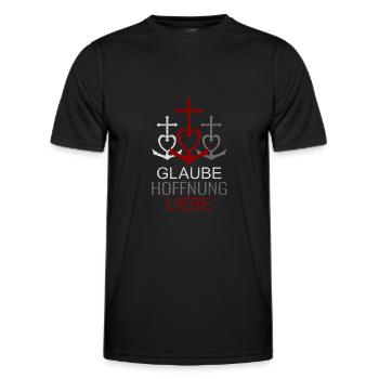 Glaube Hoffnung Liebe - Männer Funktions-T-Shirt - Schwarz - Vorne - AI Model Male 178 dark (178cm)