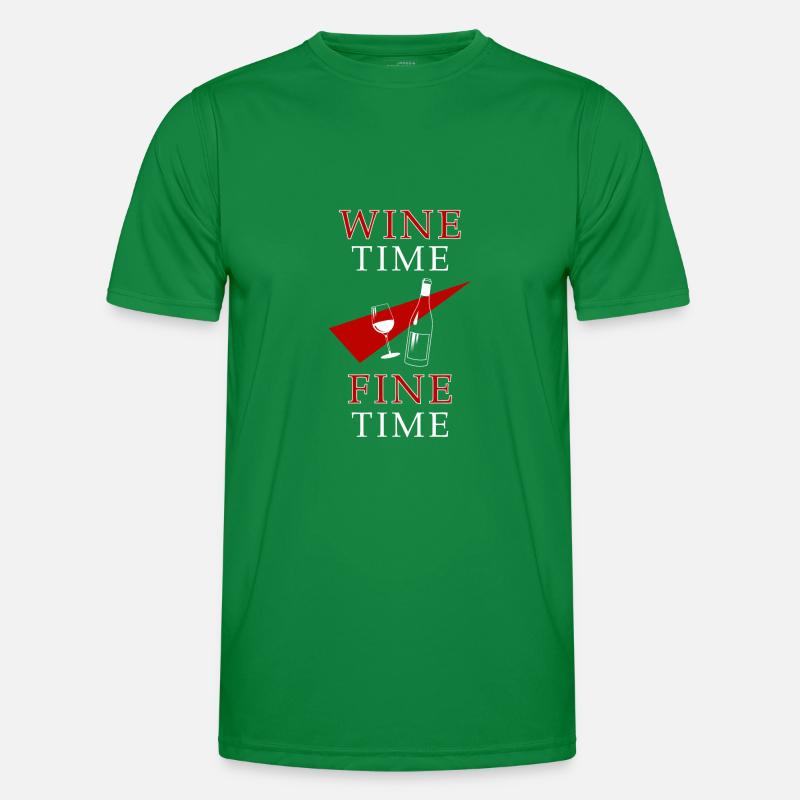 Wine Time Fine Time Men's Functional T-Shirt
