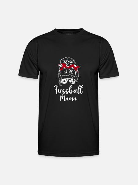 Fussball Mama - Männer Funktions-T-Shirt - Schwarz