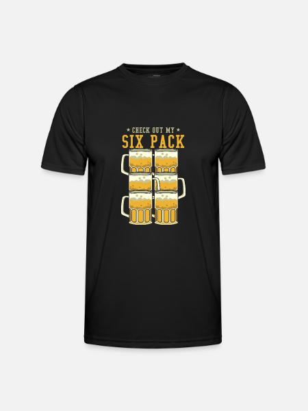 Beer Glasses Six Pack - Männer Funktions-T-Shirt - Schwarz