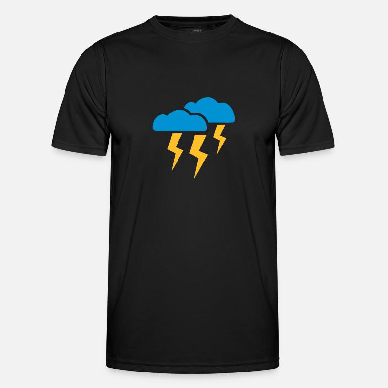 Gewitter - Männer Funktions-T-Shirt - Schwarz