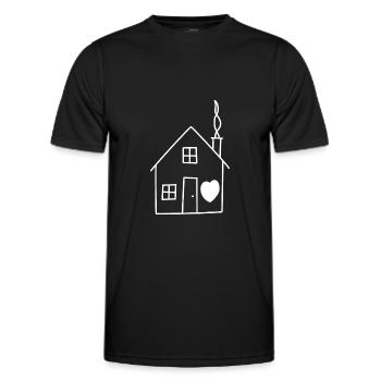 Maison maison amour - T-shirt sport Homme - noir - Devant - AI Model Male 178 dark (178cm)