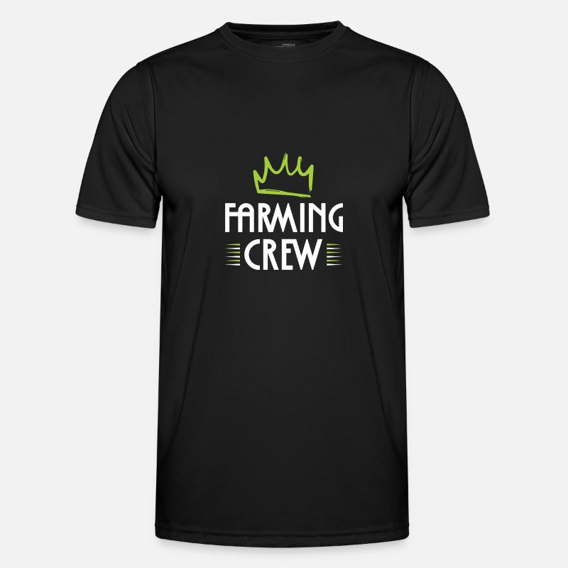 Farming Crew - Männer Funktions-T-Shirt - Schwarz