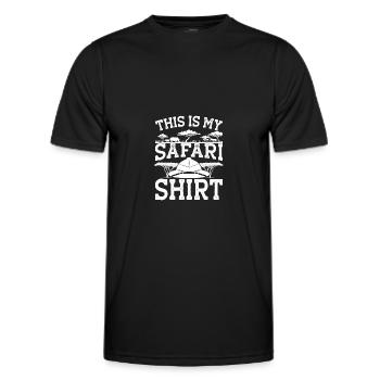 Safari Afrika Safari Urlaubsgeschenk - Männer Funktions-T-Shirt - Schwarz - Vorne - AI Model Male 178 dark (178cm)