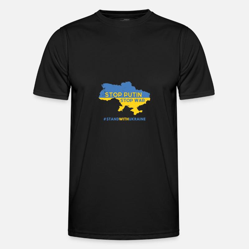 Stop Poutine stop était Russie Ukraine T-shirt sport Homme