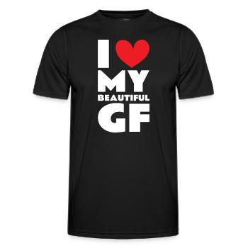 Paare Liebe Herz Freund Geschenkidee Beziehung - Männer Funktions-T-Shirt - Schwarz - Vorne - AI Model Male 178 dark (178cm)