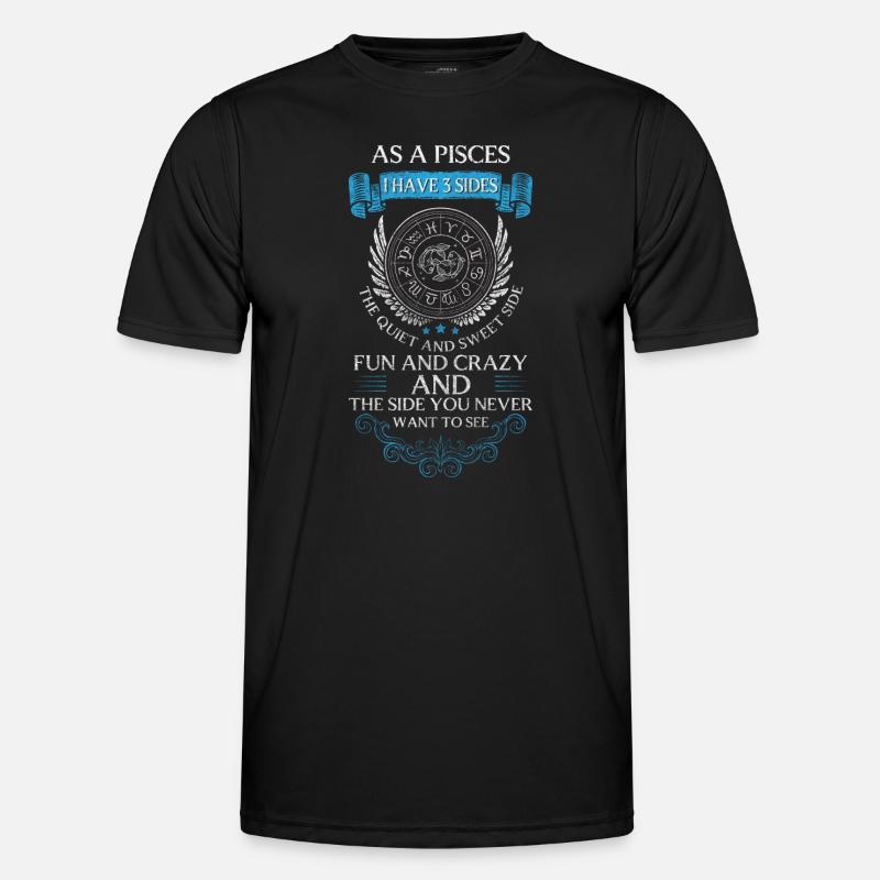 Pisces Water Constellation Superstition - Men's Functional T-Shirt - black