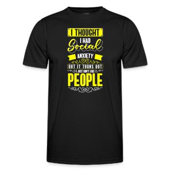 Hate Crowd Misanthropy Mean - Men's Functional T-Shirt - black - Front - AI Model Male 178 dark (178cm)