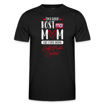 Présentateur, annonceur, conférencier de programme, émission - T-shirt sport Homme - noir - Devant - AI Model Male 178 dark (178cm)