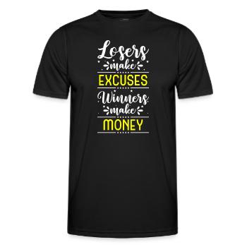 Geld Wohlstand Dollar Motivation - Männer Funktions-T-Shirt - Schwarz - Vorne - AI Model Male 178 dark (178cm)