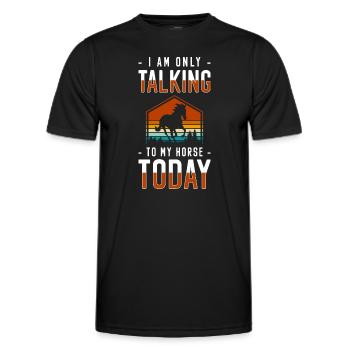 Reiten Sport Reiterhof Pony - Männer Funktions-T-Shirt - Schwarz - Vorne - AI Model Male 178 dark (178cm)