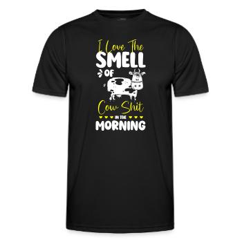 Éleveur de bovins Bétail - T-shirt sport Homme - noir - Devant - AI Model Male 178 dark (178cm)