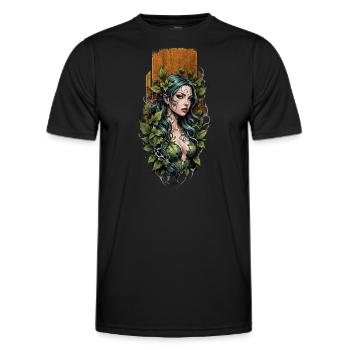 Enchantement du lierre : l’étreinte de la nature - T-shirt sport Homme - noir - Devant - AI Model Male 178 dark (178cm)
