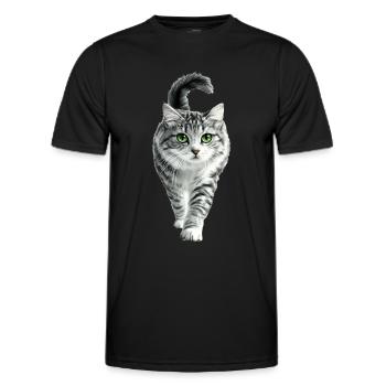 Amerikanische Locken - Männer Funktions-T-Shirt - Schwarz - Vorne - AI Model Male 178 dark (178cm)