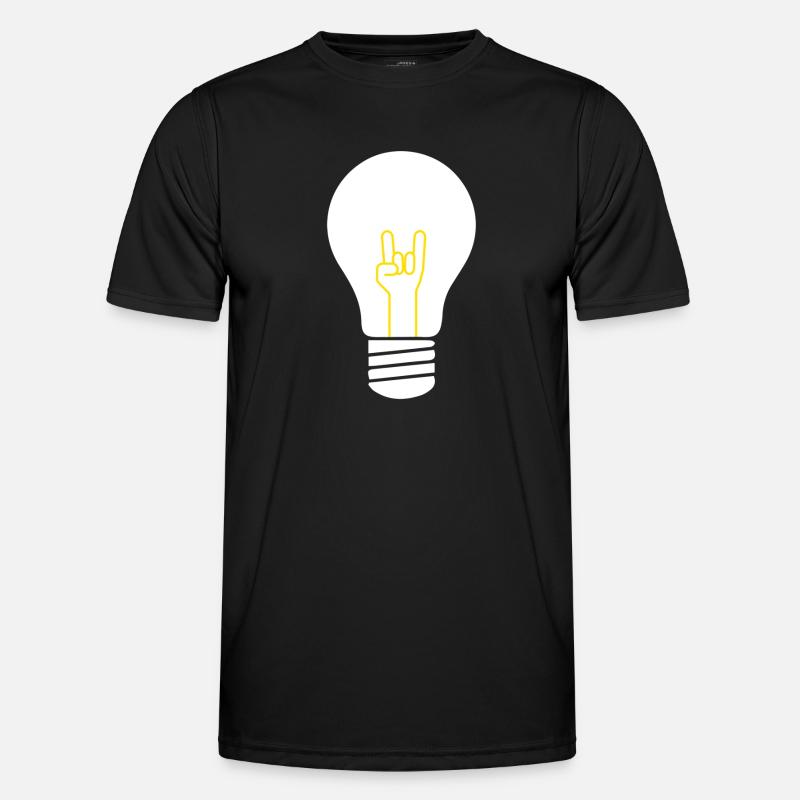yellow rock bulb - Men's Functional T-Shirt - black