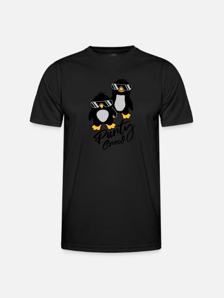 Party Crew Penguin Friends - Men's Functional T-Shirt - black