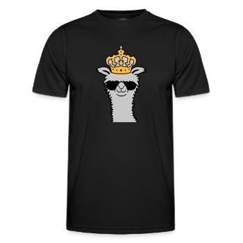 König Lama Sonnenbrille cool - Männer Funktions-T-Shirt - Schwarz - Vorne - AI Model Male 178 dark (178cm)