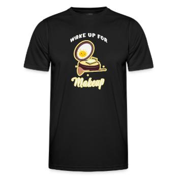 Réveillez-vous pour maquiller l’esthéticienne beauty artist - T-shirt sport Homme - noir - Devant - AI Model Male 178 dark (178cm)