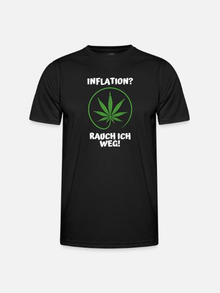 Inflation? Smoke I away - Men's Functional T-Shirt - black