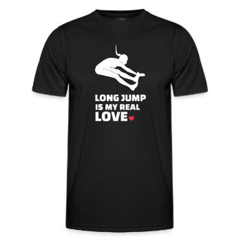 Ich Liebe Weitsprung - Männer Funktions-T-Shirt - Schwarz - Vorne - AI Model Male 178 dark (178cm)