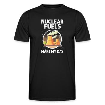 Kernenergie Spruch für Kernenergie - Männer Funktions-T-Shirt - Schwarz - Vorne - AI Model Male 178 dark (178cm)