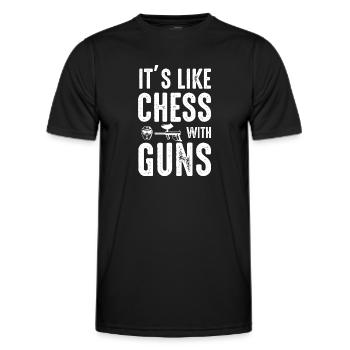 Paintball Airsoft - T-shirt sport Homme - noir - Devant - AI Model Male 178 dark (178cm)