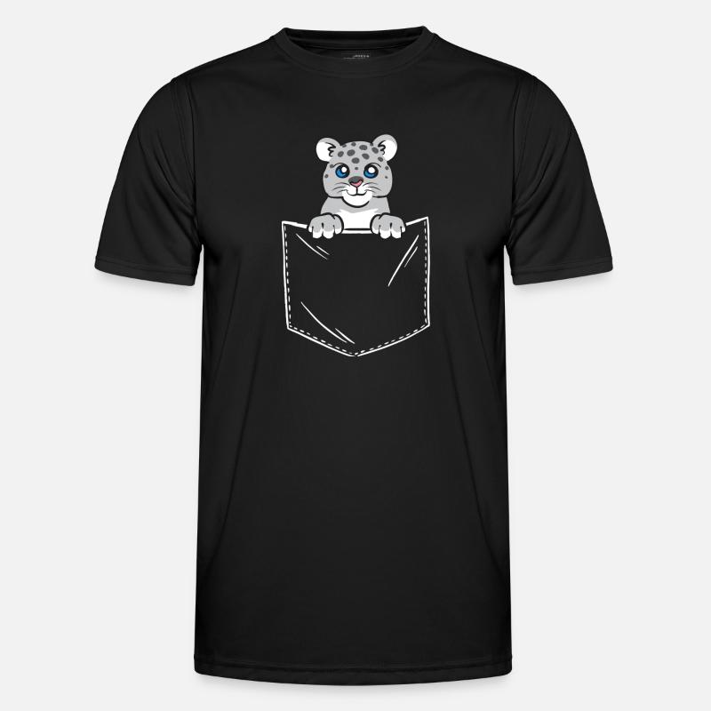 Snow leopard - Men's Functional T-Shirt - black