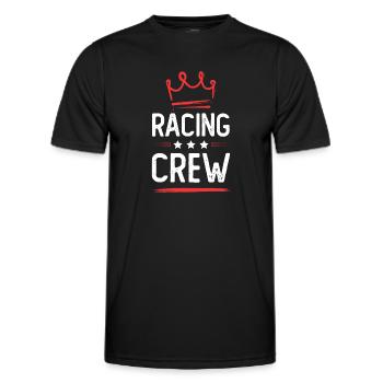 Racing Crew - Männer Funktions-T-Shirt - Schwarz - Vorne - AI Model Male 178 dark (178cm)